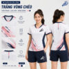 Bộ quần áo cầu lông Chạm Cầu Trắng Vòng Chéo