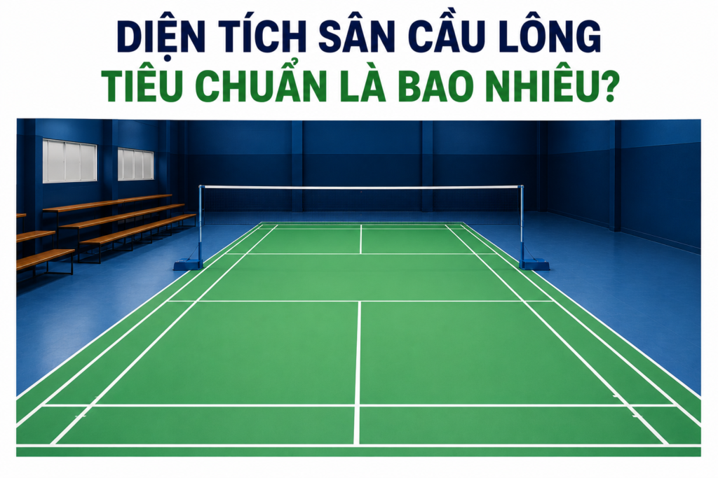 Diện tích sân cầu lông tiêu chuẩn là bao nhiêu? Kích thước mới nhất 2026