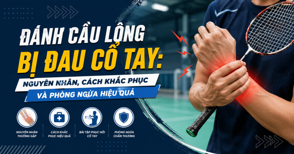 Đánh cầu lông bị đau cổ tay: Nguyên nhân, cách khắc phục và phòng ngừa hiệu quả