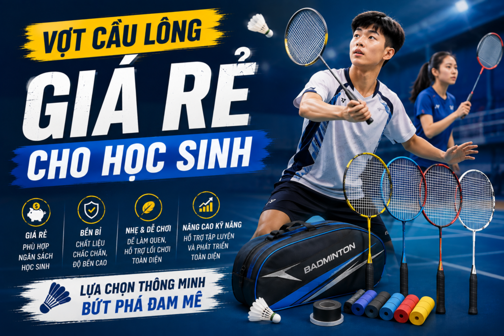 vợt cầu lông giá rẻ cho học sinh ảnh bìa