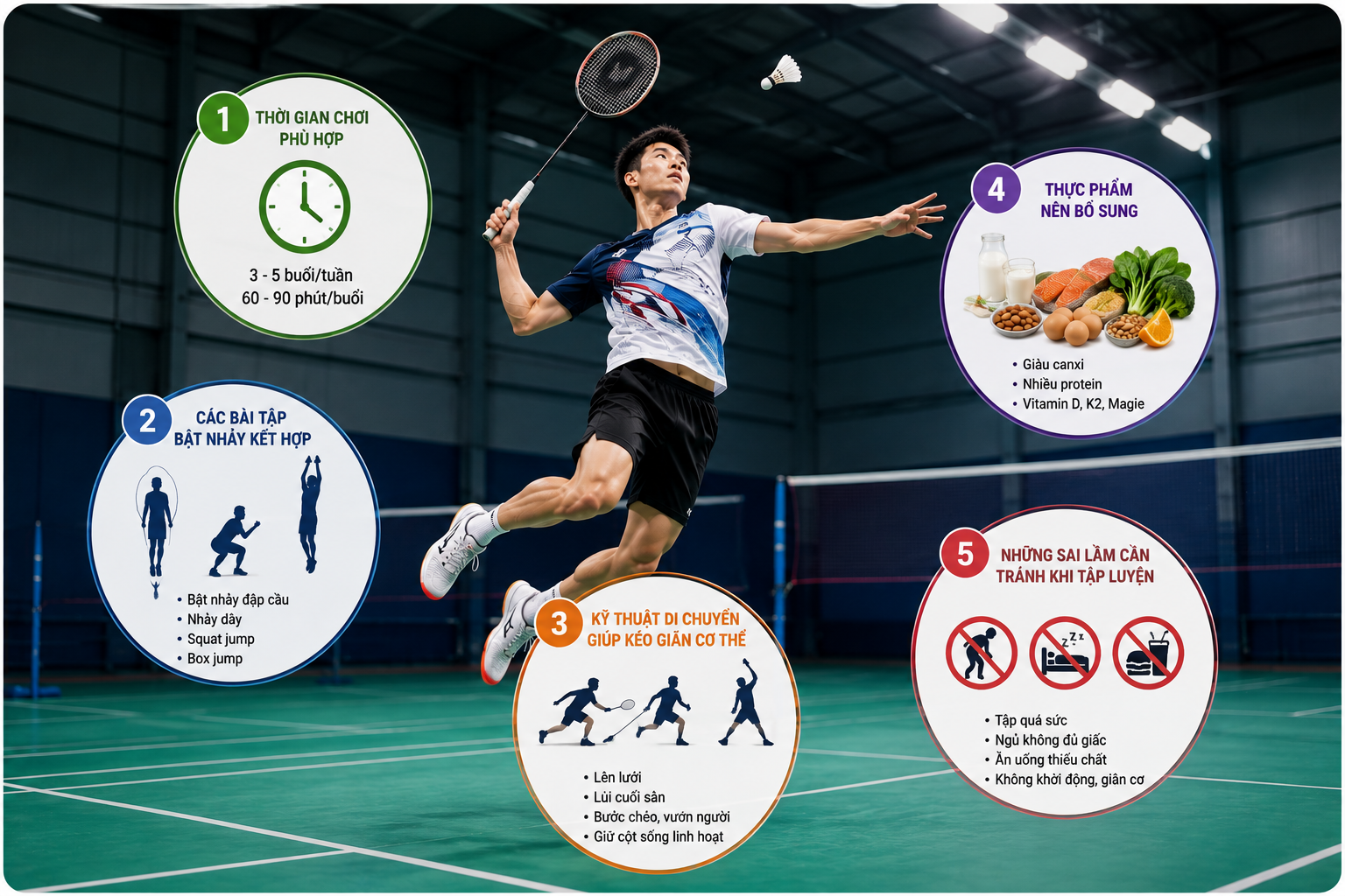 Cách chơi cầu lông để hỗ trợ tăng chiều cao hiệu quả