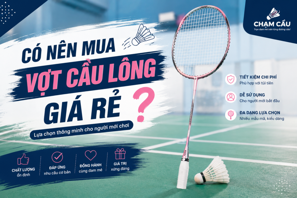 ảnh bìa vợt cầu lông giá rẻ