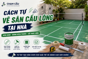 Cách tự vẽ sân câu lông tại nhà