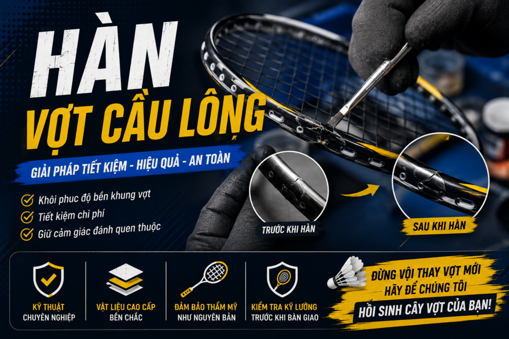 hàn vợt cầu lông ảnh bìa