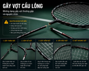 gãy vợt cầu lông