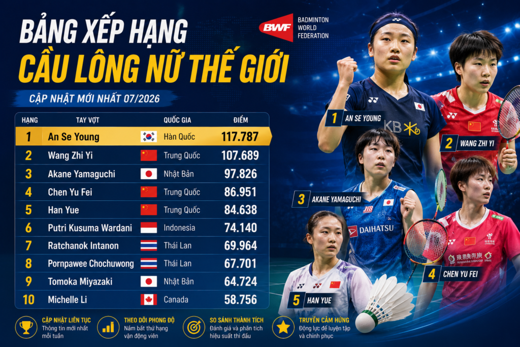 bảng xếp hạng cầu lông nữ thế giới hiện nay ảnh bìa