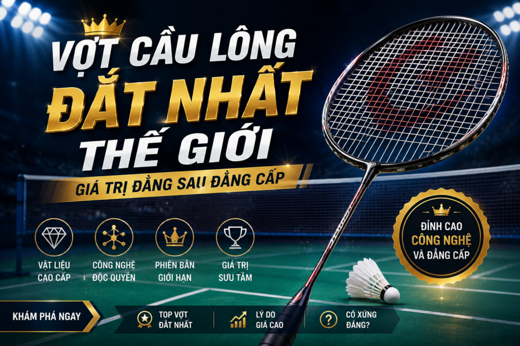 ảnh bìa vợt cầu lông đắt nhất thế giới