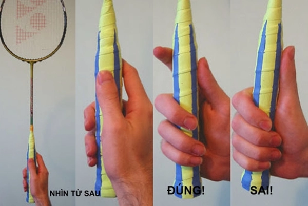 cách cầm vợt cầu lông đúng chuẩn