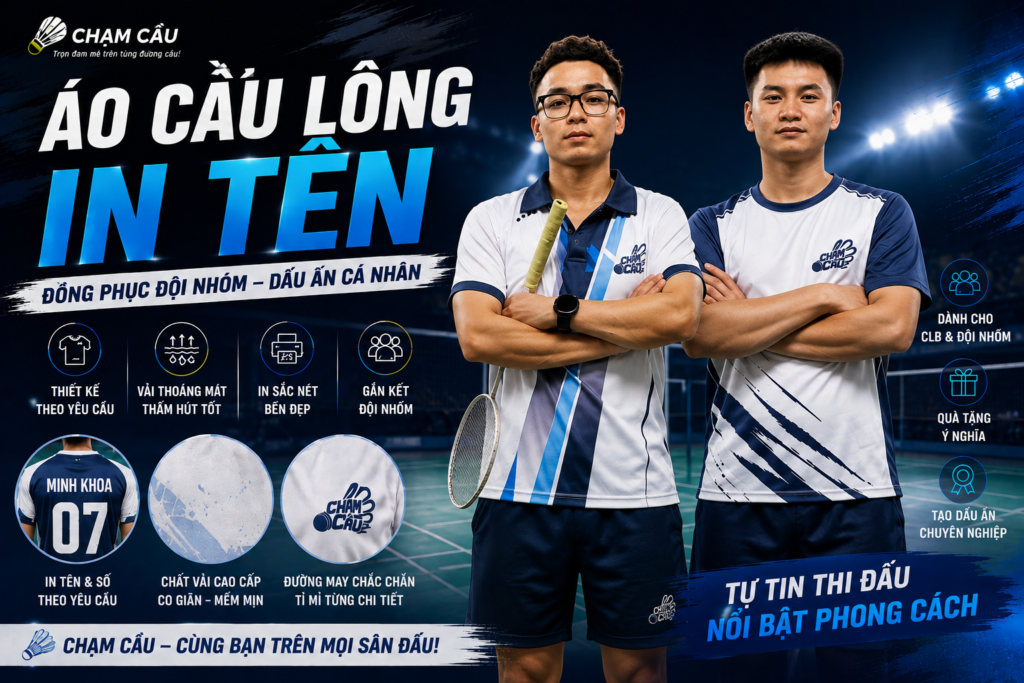 áo cầu lông in tên ảnh bìa
