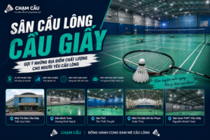 ảnh bìa sân cầu lông cầu giấy